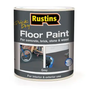 Rustins Quick Drying Floor Paint - Grey 1ltr