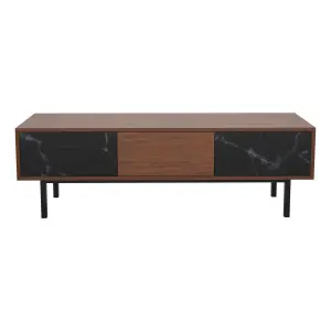 AVF Skyline 1.4m Walnut and Black Marble effect TV Stand