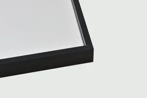 nielsen Arlott Aluminium Rectangular Wall Mirror, Matt Black, 50 x 70cm