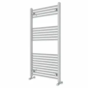 Right Radiators 1200x600 mm Straight Heated Towel Rail Radiator Bathroom Ladder Warmer Chrome