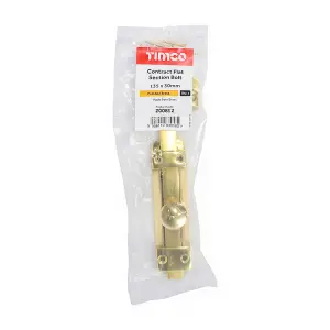 TIMCO Contract Flat Section Bolt Polished Brass - 135 x 30mm