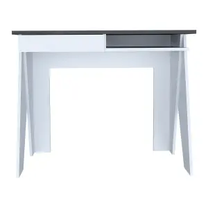 White Dallas Home Office Desk with Drawer