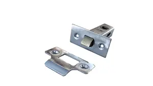 MORTICE TUBULAR LATCH 2.5" 63mm x 3 Internal Door Catch NICKLE PLATE