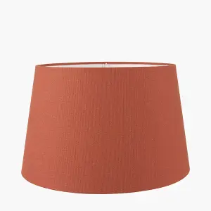 20cm Terracotta Handloom Tapered Cylinder Shade