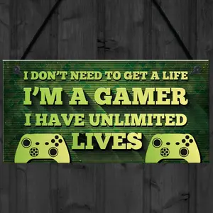 Gaming Bedroom Accessories Hanging Sign For Boys Bedroom Son Dad Gift For Gamer