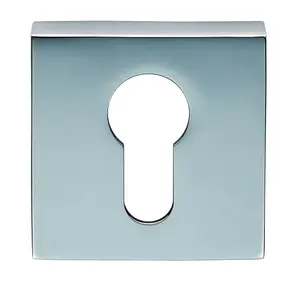 Square Euro Profile Escutcheon Concealed Fix 52 x 52mm Polished Chrome