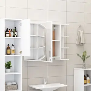 Berkfield 3 Piece Bathroom Furniture Set White Engineered Wood