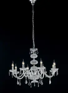 Luminosa INCANTO 8 Light Chandeliers Chrome, Crystal 83x79cm