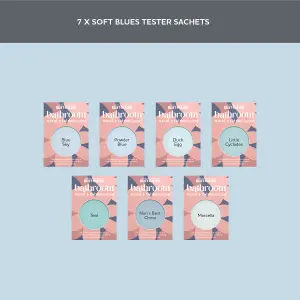 Rust-Oleum Light Blue Matt Bathroom Wood & Cabinet Paint Tester Samples - 10ml