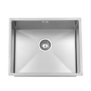 JASSFERRY Undermount Kitchen Sink Handmade 1.2mm Thickness Stainless Steel Single Bowl, 540 X 440 mm