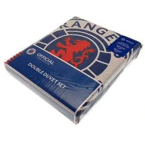 Rangers FC Reversible Pulse Duvet Cover Set Royal Blue/White/Red (Double)