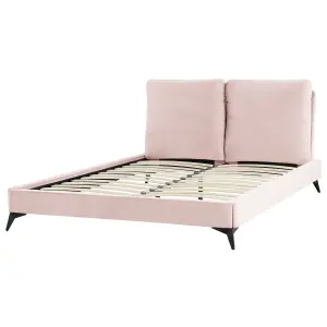 Velvet EU Double Size Bed Pink MELLE