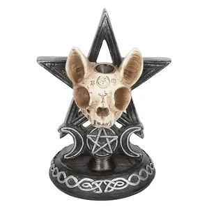 Something Different Ouija Cat Backflow Incense Burner Black/Brown (One Size)