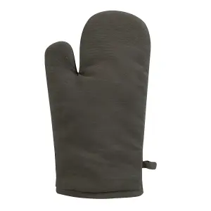 Traditional Style Mocha Cotton Single Oven Glove