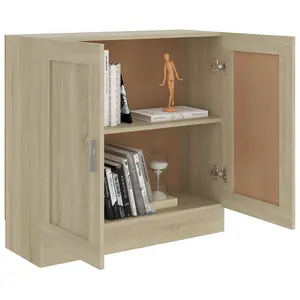 Berkfield Book Cabinet Sonoma Oak 82.5x30.5x80 cm Engineered Wood