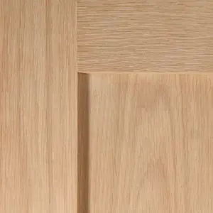 Fortia 4 panel Unglazed Shaker Natural White oak veneer Internal Timber Door, (H)1981mm (W)838mm (T)35mm