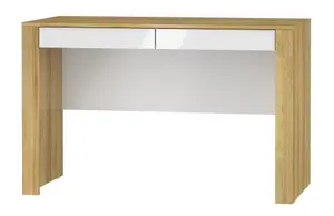 Cadillac Oak Effect and White Gloss Computer Desk