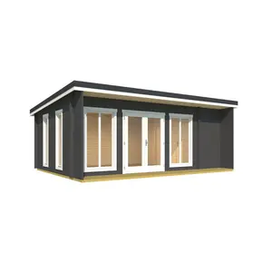 21 x 15 Ft Tongue and Groove Summer House Dark Grey