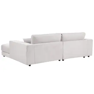 Corner Sofa LOFOTEN Off-White Fabric Left Hand