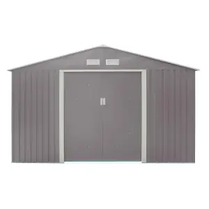 Rowlinson Trentvale 10x12 Metal Apex Shed Light Grey