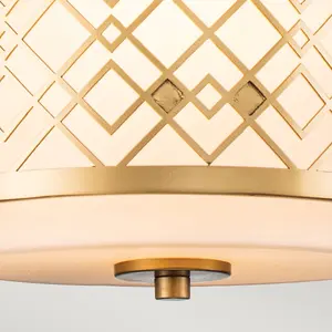 Luminosa Ziggy Cylindrical Pendant Ceiling Light, Lacquered Gold