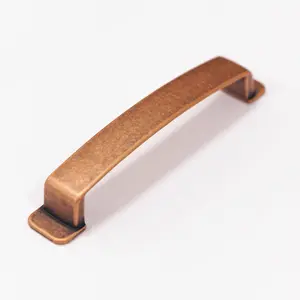 128mm Antique Copper Cabinet Handle Rustic Cupboard Door Drawer Pull Wardrobe Furniture Replacement Upcycle