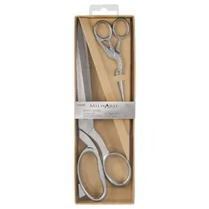 Scissors: Gift Set: Dressmaking (25cm) and Embroidery (11.5cm): Silver