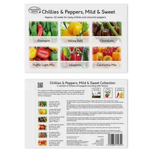 Pronto Seed Bumper Chillies & Pepper Seed Variety Pack. 12 Varieties, Over 110 Seeds