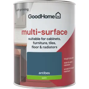 GoodHome Durable Antibes Satin Multi-surface paint, 750ml