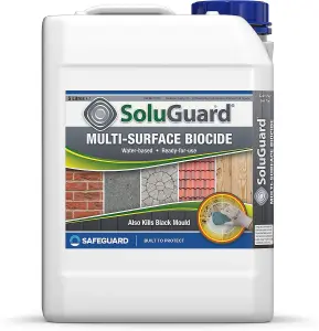 Soluguard Multi Surface Biocide (5L) Fungi, Mould & Algae Cleaner on Walls, Brick, Render, Stone, Concrete, Driveway, Roof