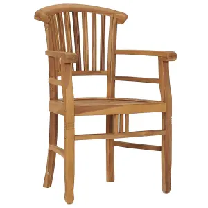 Berkfield Garden Chairs 2 pcs Solid Teak Wood