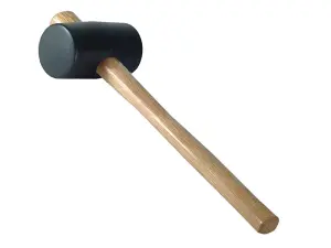 Faithfull YY08RU025C Rubber Mallet - Black 680g (24oz) FAIRMB212