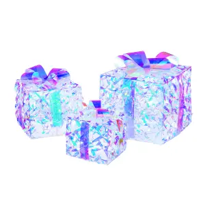 Ice white LED Iridescent Parcels Silhouette (H) 280mm