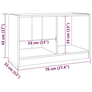 Berkfield TV Cabinet 70x33x42 cm Solid Pinewood