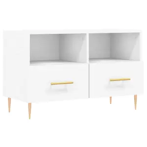 Berkfield TV Cabinet White 80x36x50 cm Engineered Wood