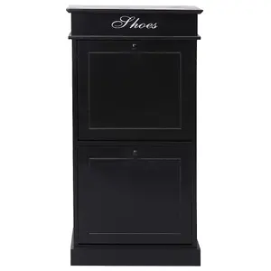 Berkfield Shoe Cabinet Black 50x28x98 cm Paulownia Wood