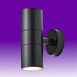 Coastal GU10 LED Up & Down Wall Light 2 X 7W - Black - IP44