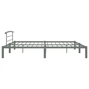 Berkfield Bed Frame Grey Metal 180x200 cm 6FT Super King