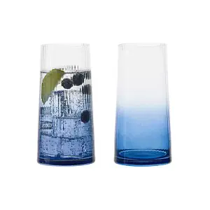 Anton Studios Empire Set of 2 Hiball Tumblers Blue