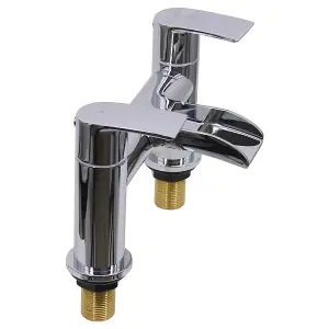 SunDaze Waterfall Bath Filler Mixer Tap Chrome Bathroom Lever Faucet