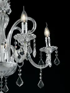 Luminosa 5 Light Chandeliers Chrome, Crystal 66x65cm