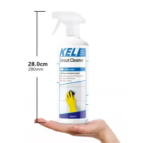 KEL - Grout Cleaner, Ready-To-Use Grout Cleaner Spray, Removes Stubborn Dirt, Marks & Stains On Tiled Walls & Floors - 1 Litre