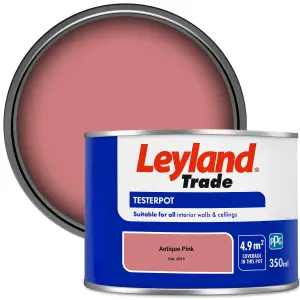 Leyland Trade Vinyl Matt Walls & Ceilings Emulsion Paint Antique Pink (RAL 3014) 350ml Tester