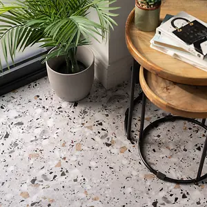 Quadrostyle Terrazzo Grey Wall and Floor Tile Vinyl Stickers 30cm(L) 30cm(W) pack of 4