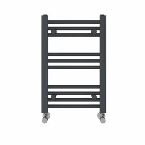 Right Radiators 600x400 mm Straight Heated Towel Rail Radiator Bathroom Ladder Warmer Anthracite