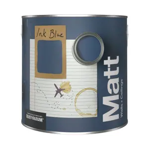 Rust-Oleum Washable Matt Wall Paint - Ink Blue 2.5L