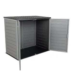 1170L Outdoor Garden Storage Cabinet - Grey and Black