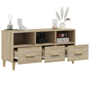 Berkfield TV Cabinet Sonoma Oak 102x36x50 cm Engineered Wood