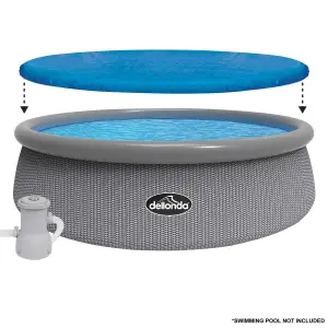 Dellonda 15ft 450cm Diameter Round Swimming Pool Top Cover with Rope Ties for DL18