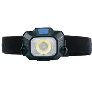 Draper COB/SMD LED Wireless/USB Rechargeable Head Torch, 6W, 400 Lumens, USB-C Cable Supplied  65689